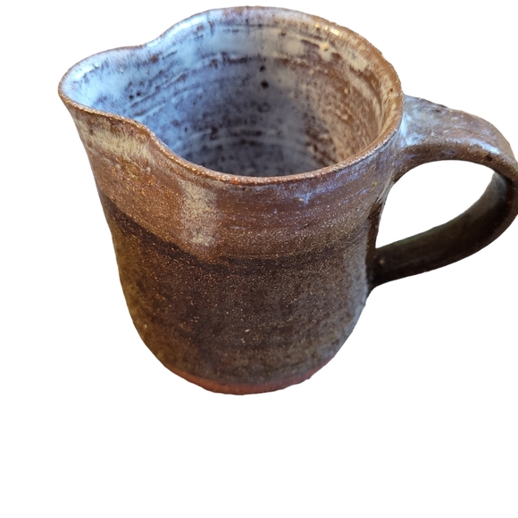 Wilson Handmade Ceramic Pottery Brown Pitcher Milk Cream Brown Glazed 4" Tall - Picture 4 of 4